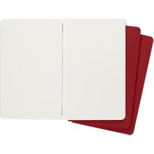 Teknocan Marketing Çizgisiz Cahier Not Defteri 3'lü Set L Boy Yabanmersini Kirmizisi