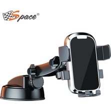 Space Torpido Üstü 360 Derece Dönebilen 25,5 cm Telefon Tutacağı Krom / SYTE200