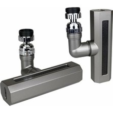 Teknocan Marketing 360° Oynar Başlıklı, 4 Fonksiyonlu Geniş Şelale Perlatör Musluk Ucu, KTX-3288 Model, Siyah