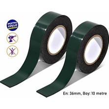 Teknocan Marketing Çift Taraflı Köpük Bant Eva Montaj Bandı Siyah 36 mm x 10 Metre