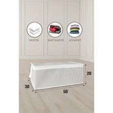 Teknocan Marketing Pazar Kapısı Altı Düzenleyici Kumaş Hurç (50 x 30 x 20) (3 Adet Gri)