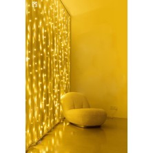 Trendpoint 3 x 3 M Gün Işığı Perde LED Animasyonlu 12 Saçaklı 300 Ledli Fişli Eklenebilir