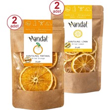 Mandal Kurutulmuş Portakal, Limon Dilimleri Kurutulmuş Meyve Kurusu Dilimleri 100 gr