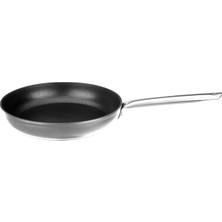 Teknocan Marketing Titanium 28CM Tava, Çelik Sap Metalik Gri