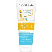 Teknocan Marketing Photoderm Pediatrics Lait SPF50+ Bebek ve Çocuklar Için Çok Yüksek Koruma Sağlayan, Suya ve Kuma Dayanıklı Süt Formda Güneş Kremi 1 Yaş ve Üzeri, Parfümsüz 200 ml