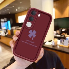 HONTINGA Vıvo Y31 5g  ile Uyumlu Kılıfı Düşüme Önleyici Basitlik Anti Düşme Kamera Korumali Dört Yapraklı Yonca Desen Yumuşak Silikon Telefon Kılıfı Kadın ve Erkek Için Uygundur K2-7229