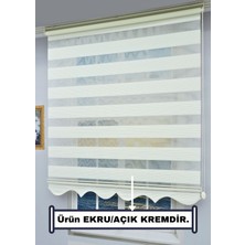 Esdeh Zebra Stor Güneşlik Perde - Tek Perde 2 Fonksiyon (Tül+Güneşlik) - Alüminyum Aksam