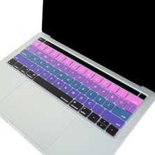 Teknocan Marketing Pro Klavye Koruyucu Us Düzen Türkçe Q Renkli Silikon Bar Ince Yıkanabilir 13-15 Inç Uyumlu A1706 A1989 A2159 A1707 A1990 Türkçe Harf Kaplama Pembe Mavi