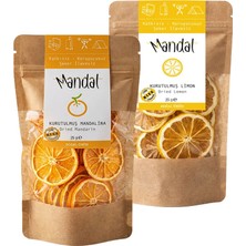 Mandal Kurutulmuş Mandalina, Limon Dilimleri Kurutulmuş Meyve Kurusu Dilimleri 50 gr