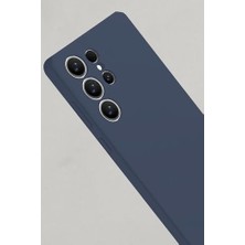 Teknocan Marketing Galaxy S25 Ultra ile Uyumlu Içi Kadife Kamera Korumalı Lansman Silikon Kılıf Ince Yapılı Tam Koruma Sağlayan Kamera Korumalı Kılıf (Lacivert)