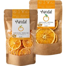 Mandal Kurutulmuş Portakal, Mandalina Dilimleri Kurutulmuş Meyve Kurusu Dilimleri 50 gr