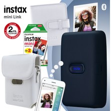 Fujifilm Instax Mini Link Mavi Akıllı Telefon Yazıcısı 1 Kartuş ile 10 Sayfa Fotoğraf Baskısı Yapabilen