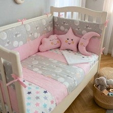 Kista Baby Park Yatak Bebek Uyku Seti Nevresim Takımı 70x110 Mountain Pembe