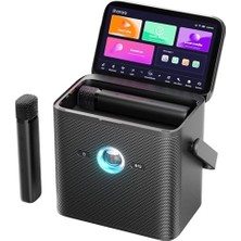 Teknocan Marketing Ikarao Yetişkinler Için Karaoke Makinesi, Şarkı Sözleri Ekranı ve Ekranı Ile, Youtube Için Karaoke Sistemi, 2 Kablosuz Mikrofon, Otomatik Ayar ve Yankı, Karafun, Ev Dış Mekan Partisi Için