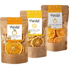 Mandal Kurutulmuş Portakal, Limon, Mandalina Dilimleri 75 Gram Kurutulmuş Meyve Kurusu Dilimleri