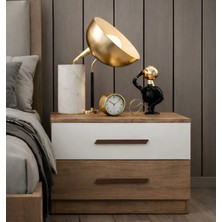 Noiss Home Decor Zita 2 Çekmeceli Komodin Modern Tasarım Yatak Odası Komodini Başucu Dolabı