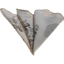 Exve Exclusive Krem Rengi Çiçekli Yaka Mendili Şifon Malzeme ile Özel Günlere Uygun