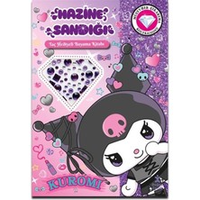 Teknocan Marketing Kuromi - Hazine Sandığı - Taç Hediyeli Boyama Kitabı - Mücevher Çıkartma Koleksiyonu