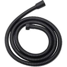 Teknocan Marketing Örgülü Duş Hortumu Spiral Shower Hose, Siyah