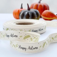 Teknocan Marketing Pamuk Şerit, Happy Autumn, 1.5 cm 5 Metre