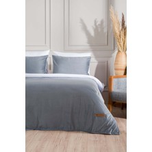 Koza Home Linda İndigo Kadife Çift Kişilik Nevresim Takımı 200x220 4 Yastıklı 5010