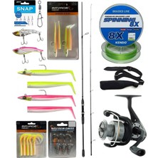 Yek Outdoor Levrek & Çipura Spin Olta Seti Okuma Wave Up Spin 259CM 10-35GR 2 Parça Olta Kamışı&okuma Revenger Rv-40 Fd Olta Makinesi