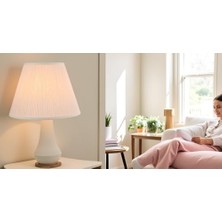 Teknocan Marketing Aspen 33055, Mantar Pileli Kırık Beyaz Örümcek Gölge, 17,78 cm Üst x 33,02 cm Alt x 25,4 cm Eğik