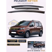Sunplex Peugeot Rifter 2019 - 2026 Sport Cam Rüzgarlığı Takım 4 Lü Takım Rüzgar Kesici Yağmur Önleyici