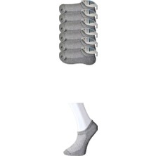 Al-Fil Teknoloji Gri Erkek Görünmez Çorap 6 Çift