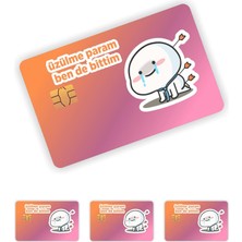 Teknocan Marketing Aksesuar 4 Adet Qubby Üzülme Param Kart Kaplama Kart Etiketi