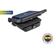Karaca x Fenerbahçe Lisanslı Gastro Grill Glass 6 Dilim Kapasiteli Izgara ve Tost Makinesi 2400 W Lacivert