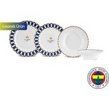 Karaca x Fenerbahçe  Lisanslı Forever Bone 24 Parça 6 Kişilik Yemek Takımı