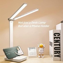 Teknocan Marketing Ev Ofis Için Beyaz Masa Lambası, 3 Aydınlatma Modlu Taşınabilir Küçük Masa Lambası, Çocuklar Için Pille Çalışan Şarj Edilebilir Masa Lambası, Okuma, Çalışma, Yurt, Beyaz