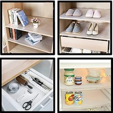 Teknocan Marketing (45CM x 10METRE) Şeffaf Kaymaz Dolap Içi Çekmece Raf Örtüsü Çekmece Astarı Raf Astarı