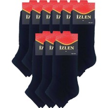 Al-Fil Teknoloji Siyah Erkek Kısa Spor Çorap 9 Çift