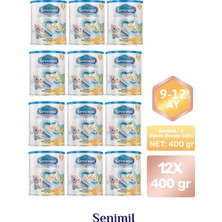 Senimil 3 Bebek Devam Sütü 400 gr (9-12 Ay) 12 Li Avantaj Paketi