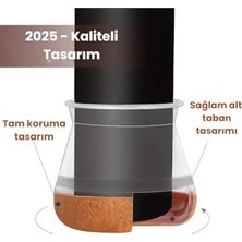 Teknocan Marketing 24 Adet Yuvarlak Papucu (2.3–2.7 Cm) – Şeffaf Silikon Kalın Keçeli, Gürültü Önleyici ve Zemin Koruyucu Mobilya Ayak Kılıfı
