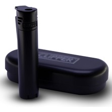 CLİPPER Clipper Metal Çakmak Siyah Jet Flame Tasarımı ile Rüzgar Geçirmez Gazlı Kullanım