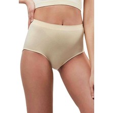 Al-Fil Teknoloji Elite Lite Kadın Yüksek Bel Dikişsiz Iz Yapmaz Slip Külot Ten 811