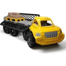 Teknocan Marketing Forkliftli Inşaat Kinetik Kum Seti 750 Gr. Aksesuarlı Yapı Tasarım Inşaat Araçlı Kum