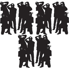 Teknocan Marketing 6 Parça Plastik Paparazzi Fotoğraf Arka Planı Vıp Film Ödülleri Gece Partisi Süslemeleri, 160 Cm, Siyah