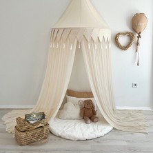 Pamuka Duvar Tentesi Bayraklı Natural Bej