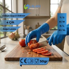 Lalan Doğal Lateks - Gıdaya Uygun Eldiven 4lü