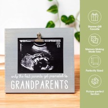 Teknocan Marketing Sonogram Fotoğraf Çerçevesi Büyükanne ve Büyükbaba Için Bebek Hatıra Resim Çerçevesi, Hamilelik Duyurusu, Bebeğin Ilk Hediyeleri, Tatil Hediyeleri, Bebek Tatil Hediyeleri, Gri