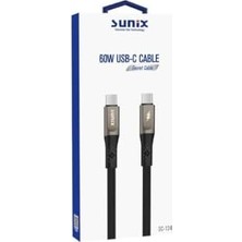Teknocan Marketing 60W Usb-C Örgülü Secret Data ve Şarj Kablosu SC-124