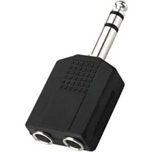 Teknocan Marketing 6.3 mm Jack Çoğaltıcı 6.3 mm Erkek 2x 6.3 mm Dişi Jack Gitar Jack Çoğaltıcı