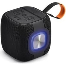 Teknocan Marketing 2400MAH Ledli Taşıma Kancalı Bluetooth Hoparlör Siyah Bts-89