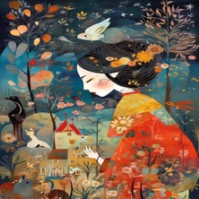 Dadya Milla Ddy 20070 Puzzle 500 A Woman In A Red Kimono Mil