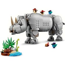 Teknocan Marketing 3'ü 1 Arada Muhteşem Gergedan ile Kuşlar 31171 – 9 Yaş ve Üzeri Çocuklar Için Gergedan, Su Aygırı Veya Mors Yapımıyla Yaratıcılığı Teşvik Eden, Hayvan Oyuncak Seti, Hediye (780 Parça)