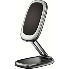 Teknocan Marketing 360 Derece Dönebilen Alaşımlı Metal Katlanabilir Mıknatıslı Magnetik Masaüstü ve Araç Içi Cam ve Göğüse Yapışabilen Kutu Içerişindeki Metal Aparatlar Ile Beraber Telefon Tutucusu ve Telefon Standı 033